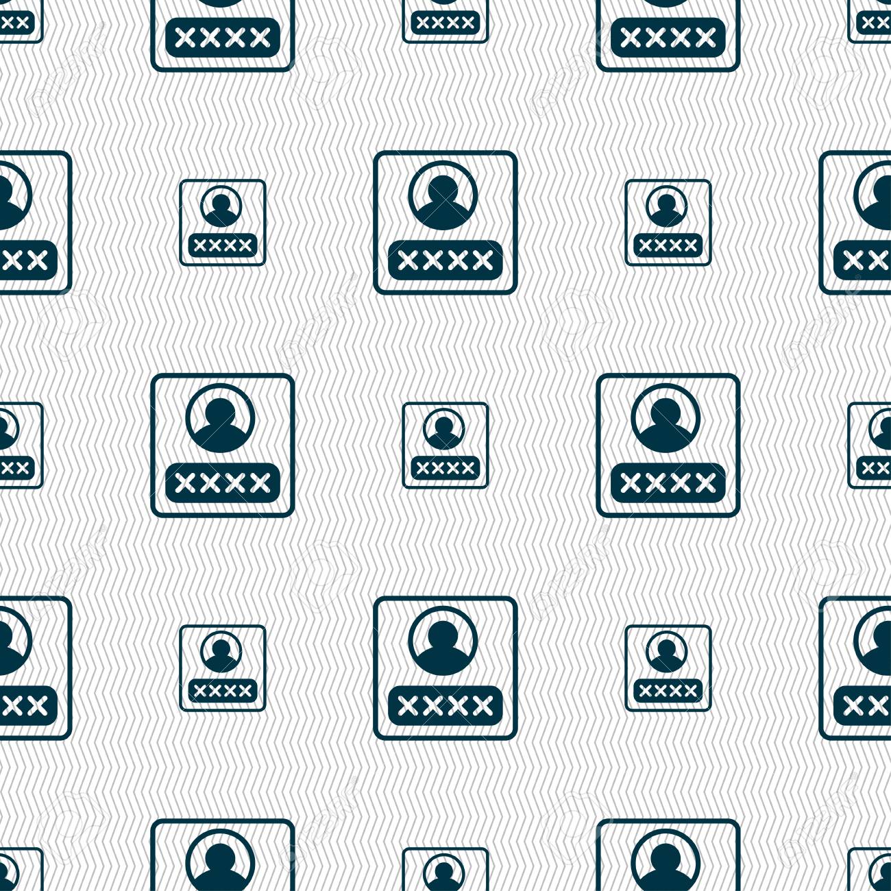 modern depicting a login icon sign seamless pattern with geometric