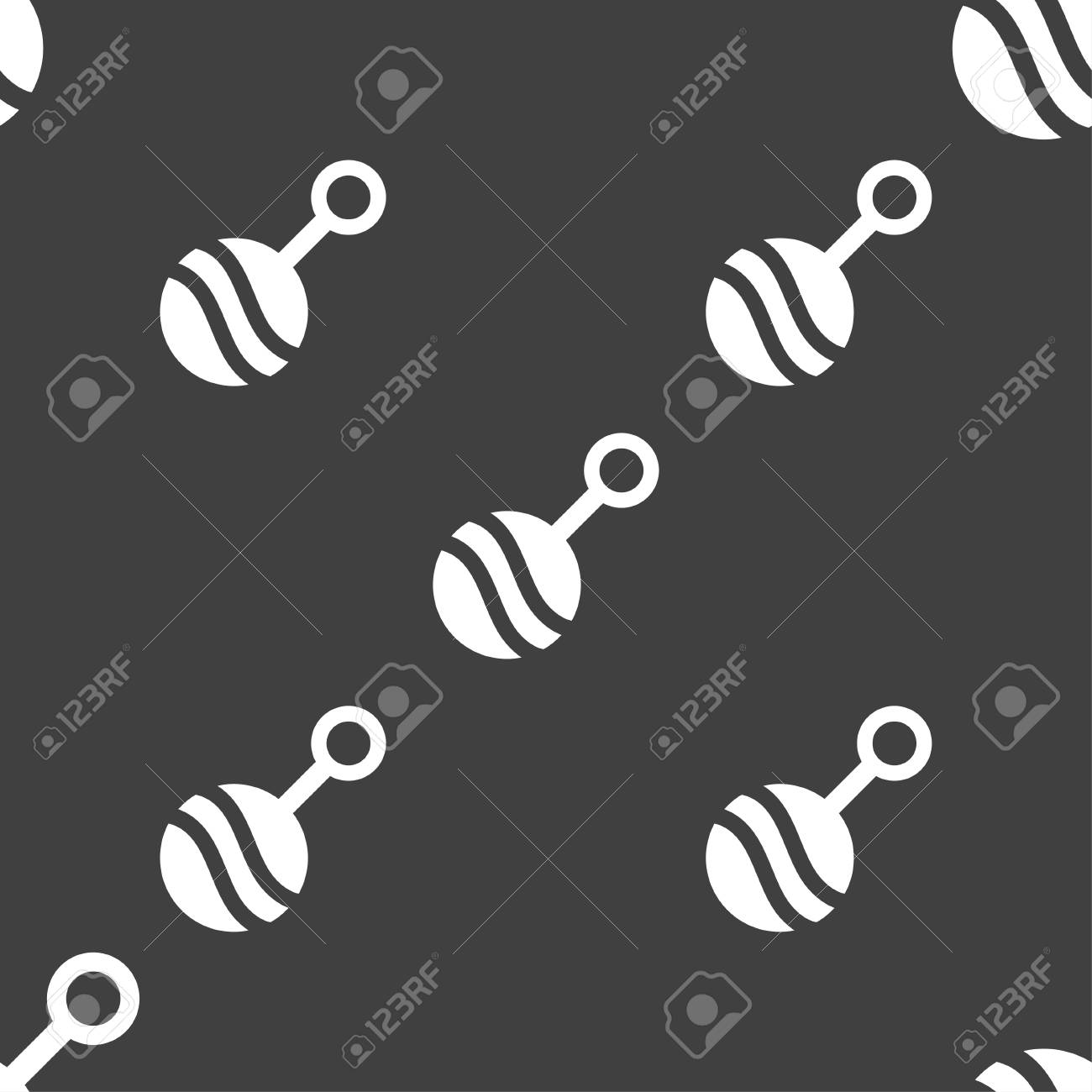 Bebe Hochet Icone Signe Modele Sans Couture Sur Un Fond Gris Illustration Vectorielle Clip Art Libres De Droits Vecteurs Et Illustration Image