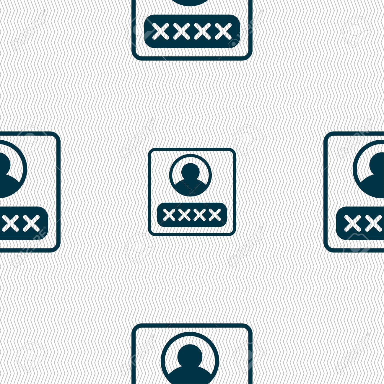 modern depicting a login icon sign seamless pattern with geometric