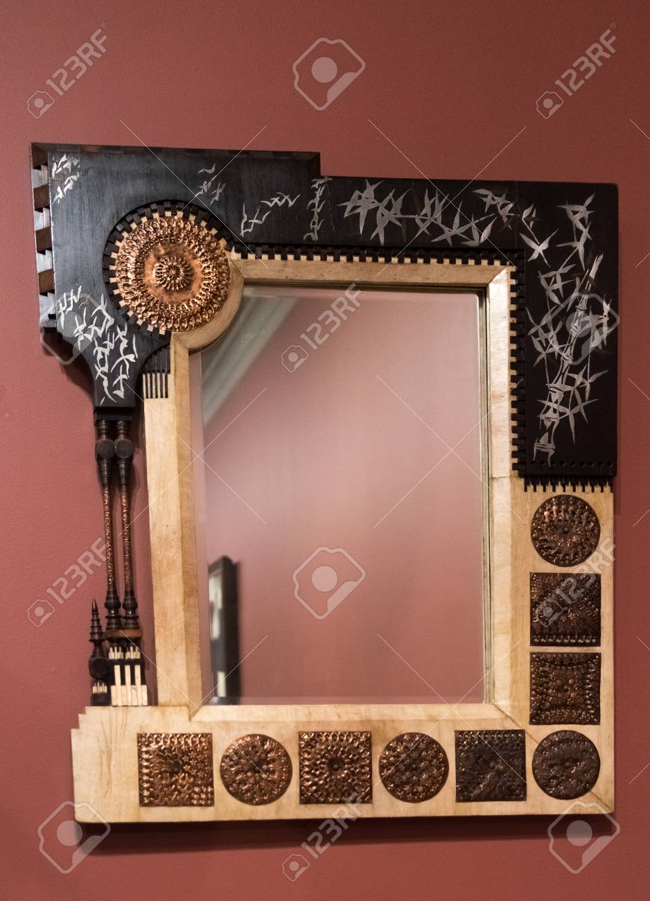 バロック様式 古い大きな鏡 【公式通販】