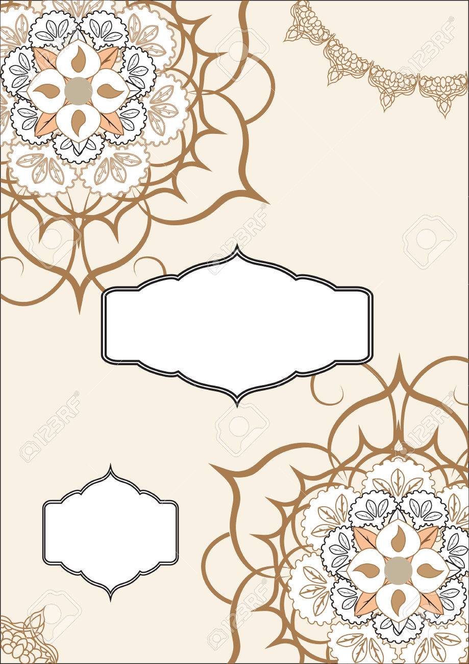 The Vintage Wedding Invitation In Ottoman Style The Arabic Patterns