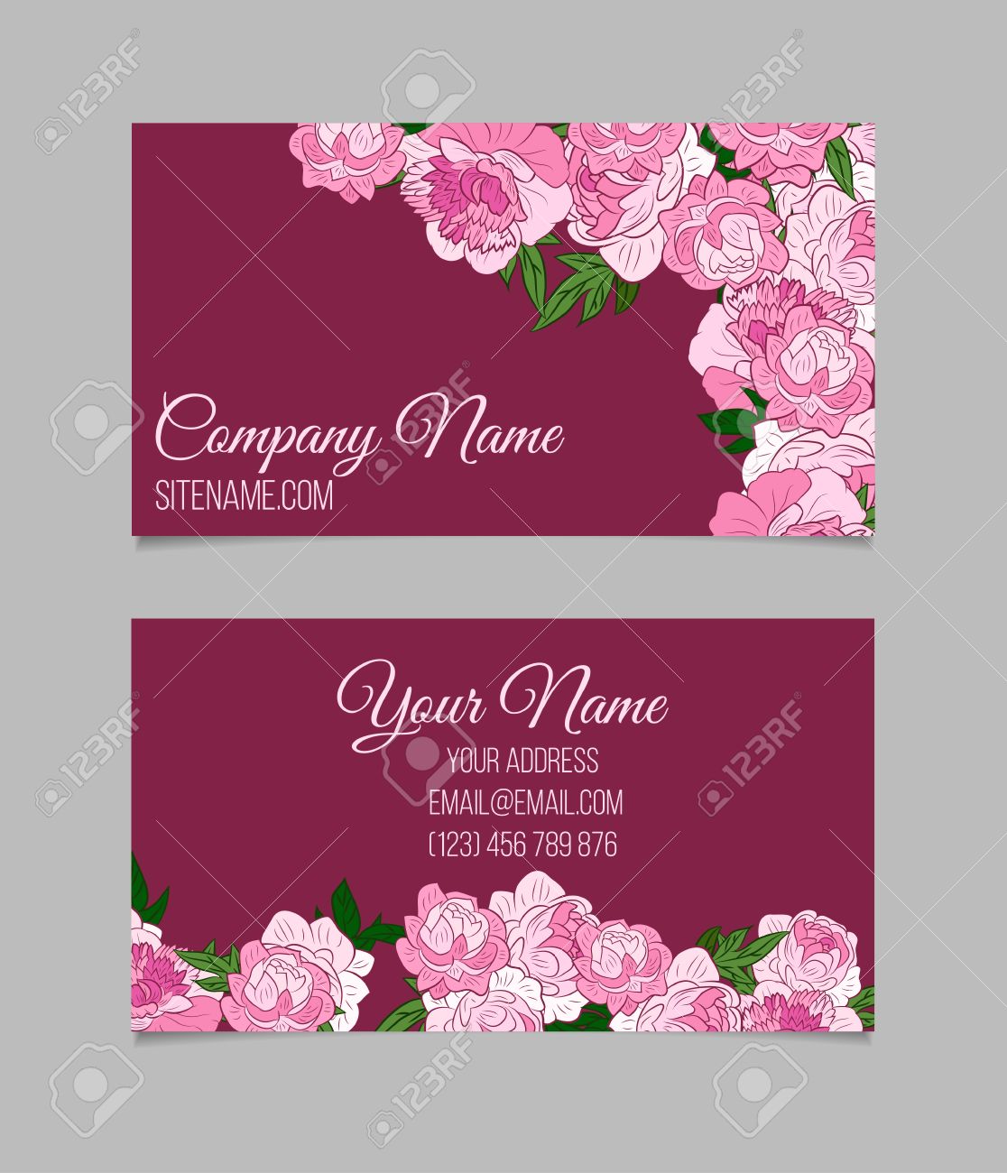 purple business card