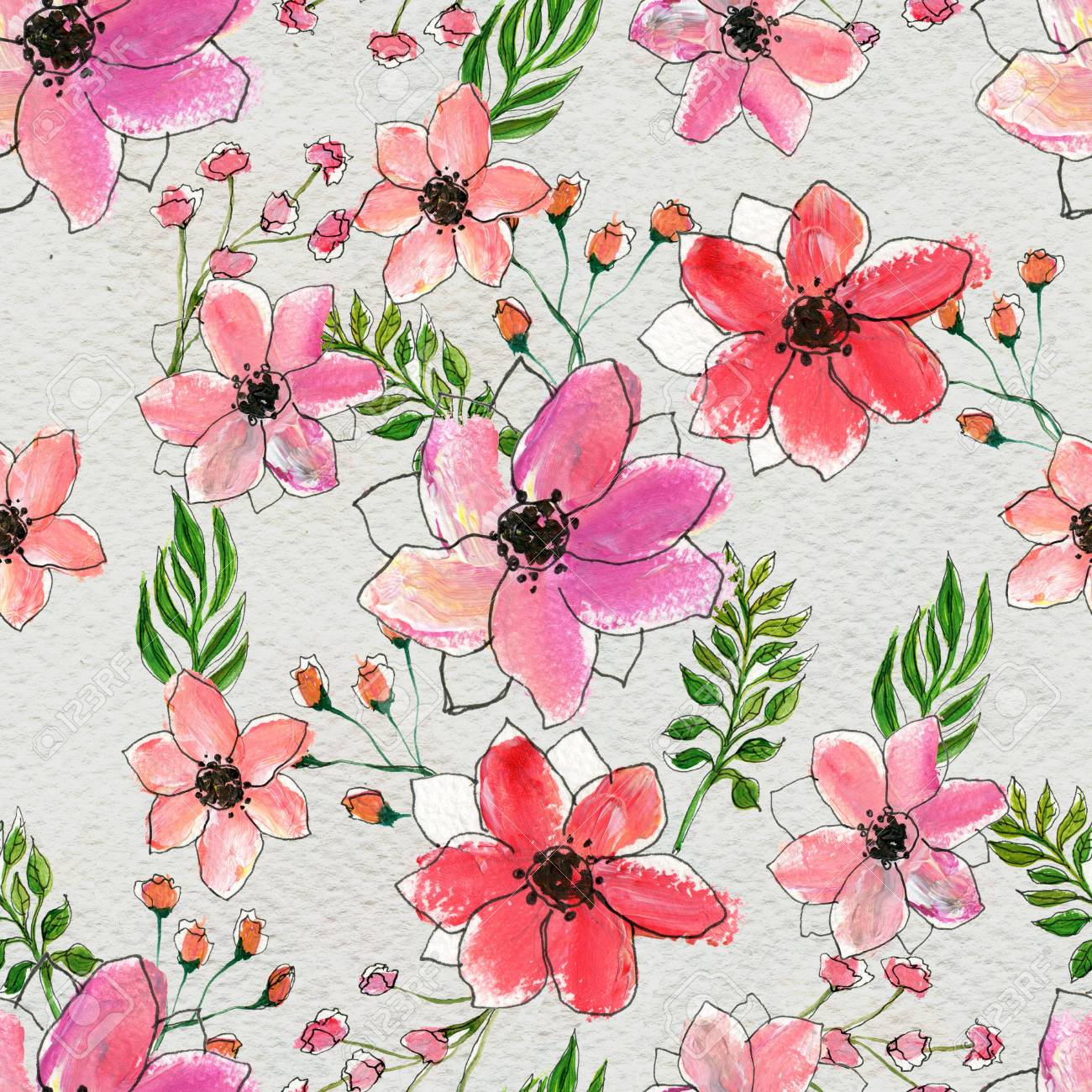 floral seamless watercolor pattern seamless pattern with flowers flower digital paper