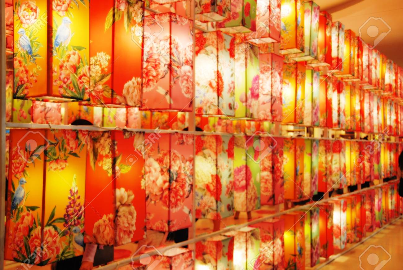 the square flower lamp colorful paper lanterns floral print paper flower lamp
