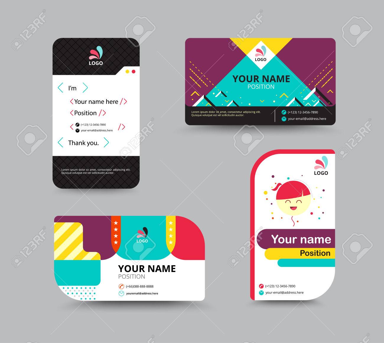 Business Card Template, Business Card Layout Design, Vector Regarding Iphone Business Card Template