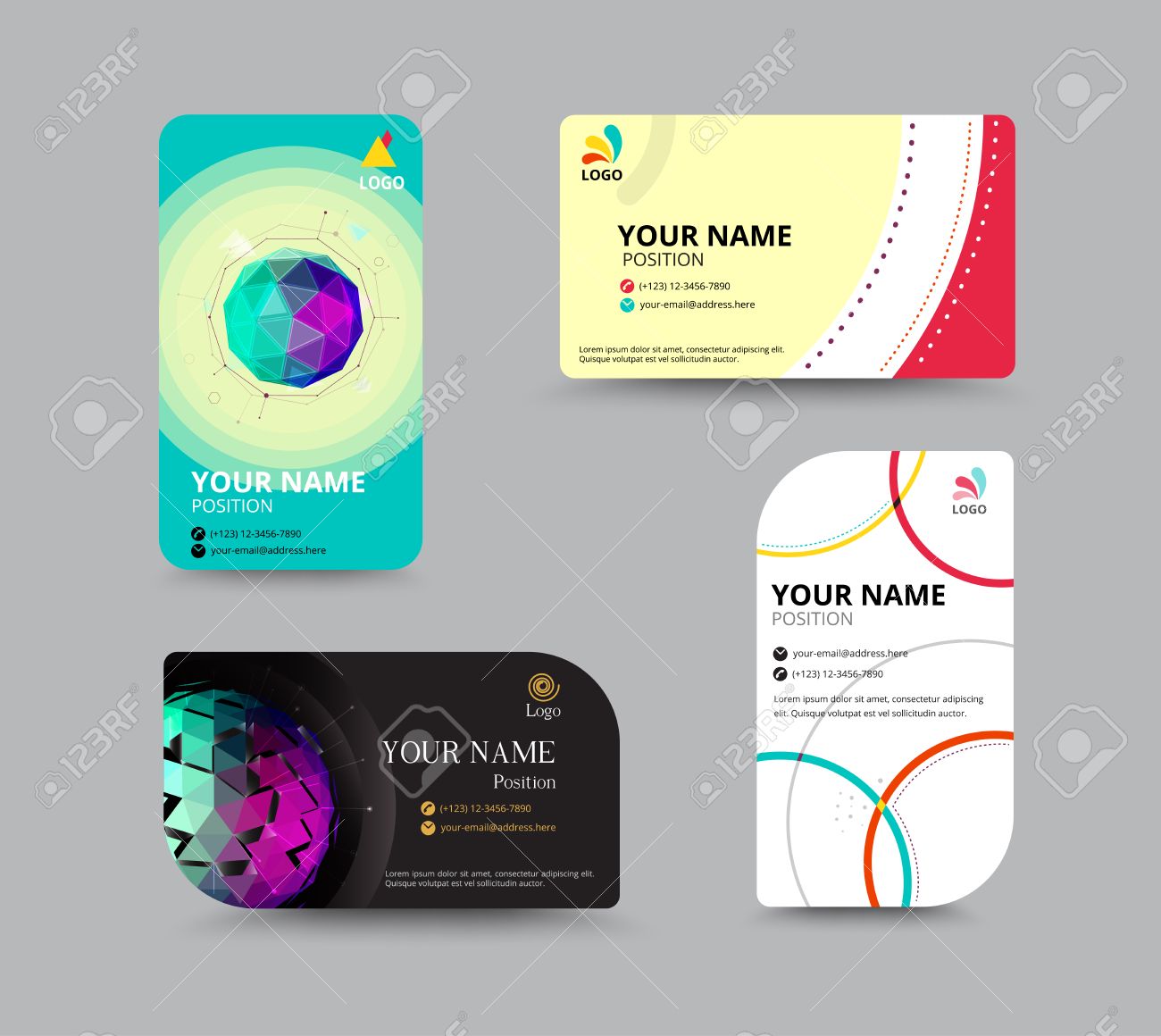 layout for business cards