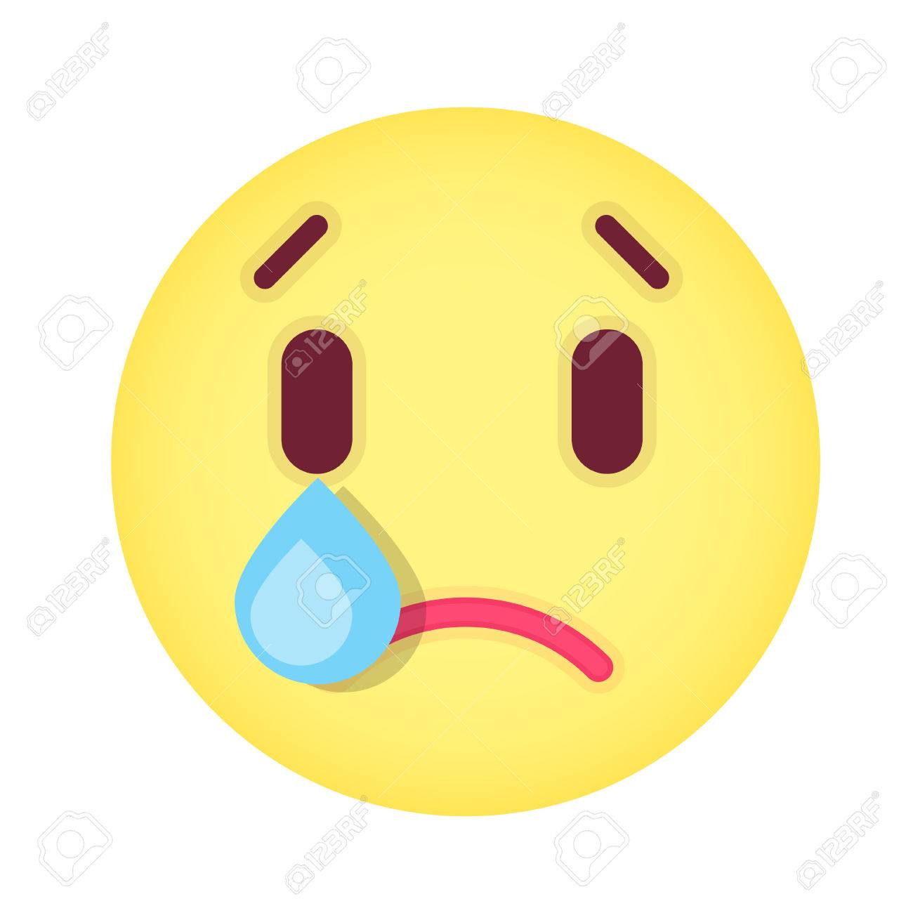 フラットの泣いている顔文字です のイラスト素材 ベクタ Image フラットの泣いている顔文字です のイラスト素材 ベクタ Image