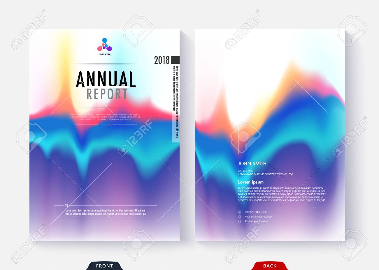 annual report cover template collection design for business document report front cover designs