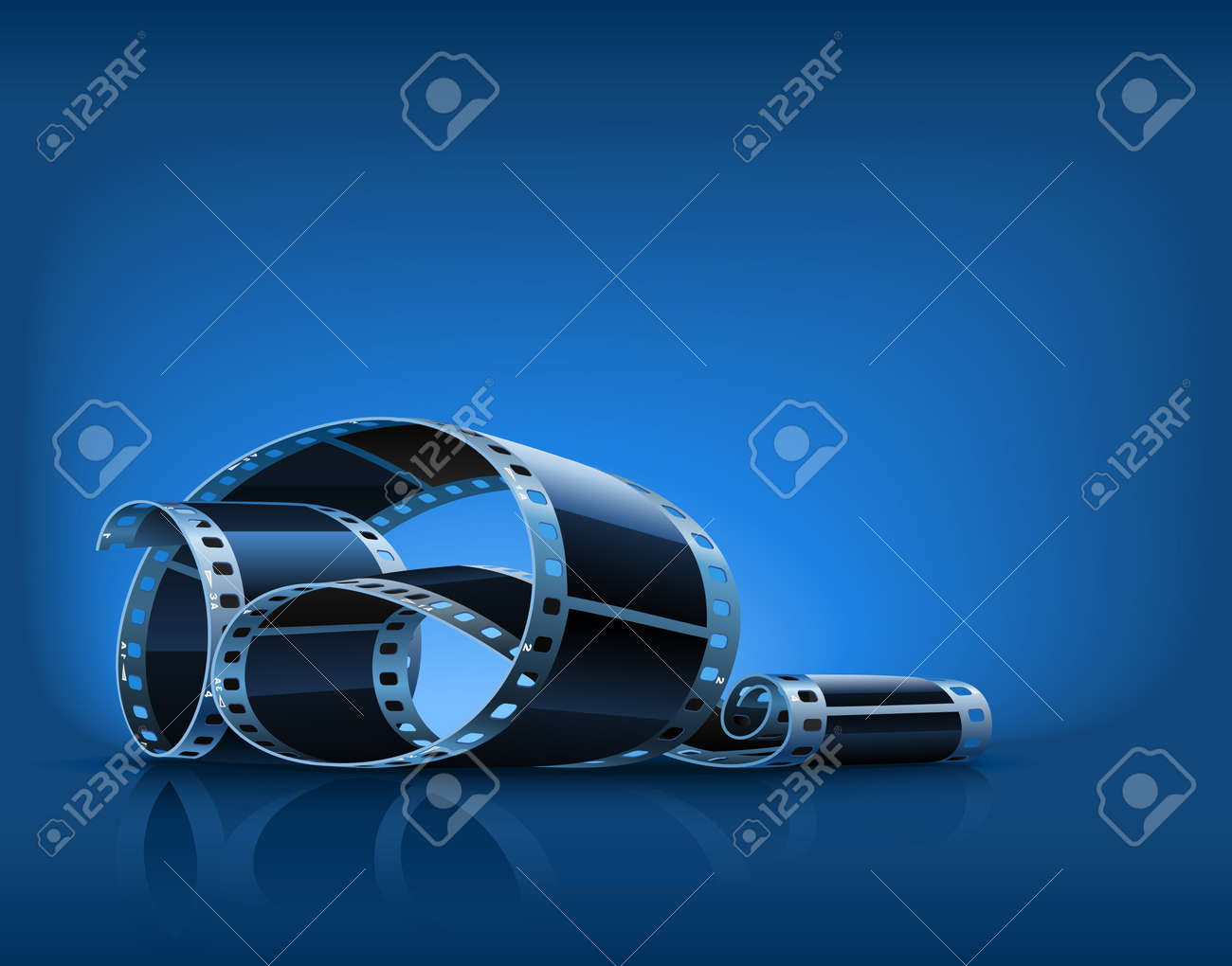 twisted film for photo or video recording on blue background illustration - 7845172 twisted film for photo or video recording on blue background illustration - 7845172