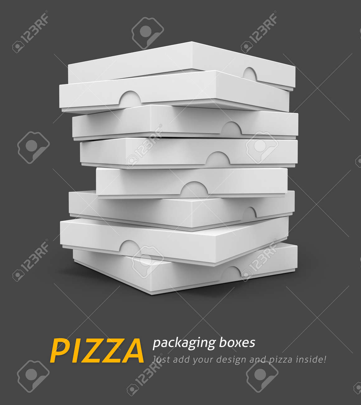 Weisse Pizza Verpackungen Boxen Mit Leeren Cover Design 3d Illustration Isoliert Auf Grauem Hintergrund Lizenzfreie Fotos Bilder Und Stock Fotografie Image 9038949