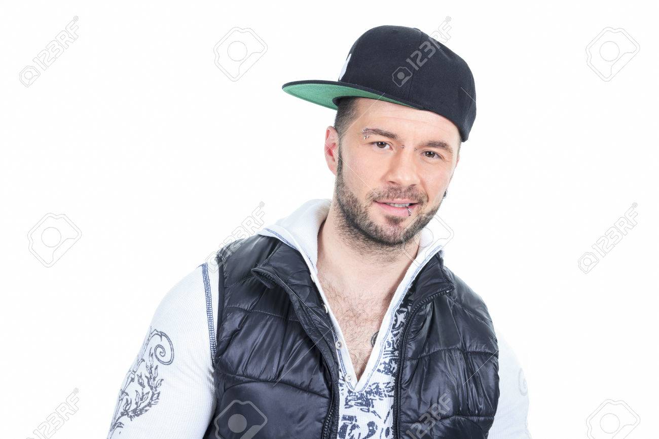 man wearing baseball cap