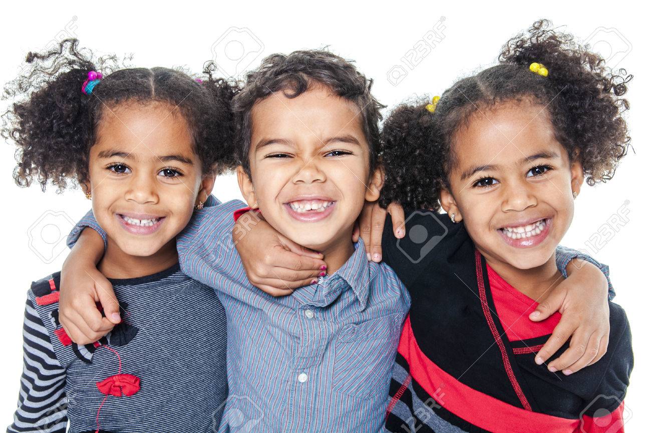 A cute african american little children on white background - 52523889 A cute african american little children on white background - 52523889