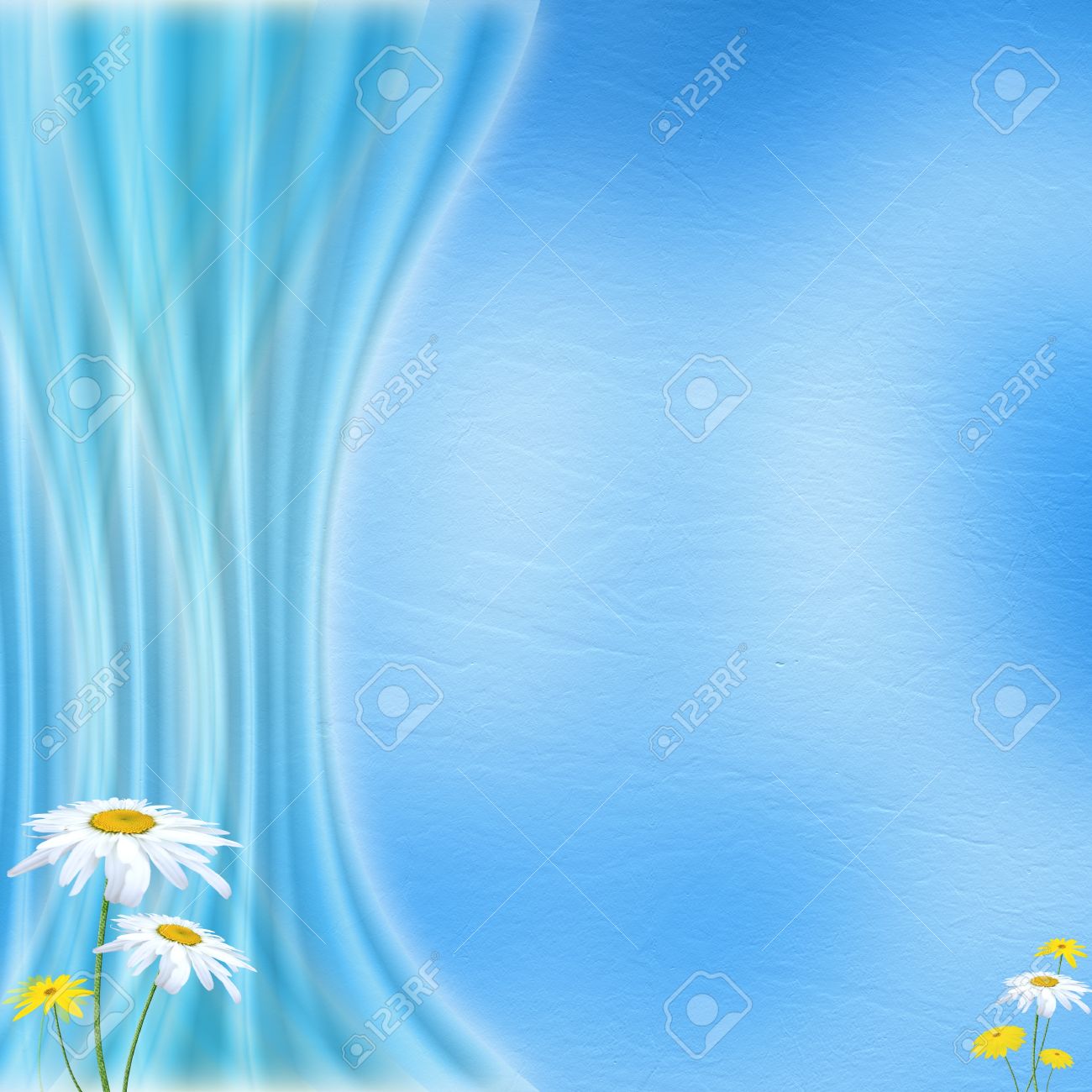 Délicat Fond Bleu Pastel Avec Rideau De Lumière Et De Fleurs Aux ... Délicat Fond Bleu Pastel Avec Rideau De Lumière Et De Fleurs Aux ...