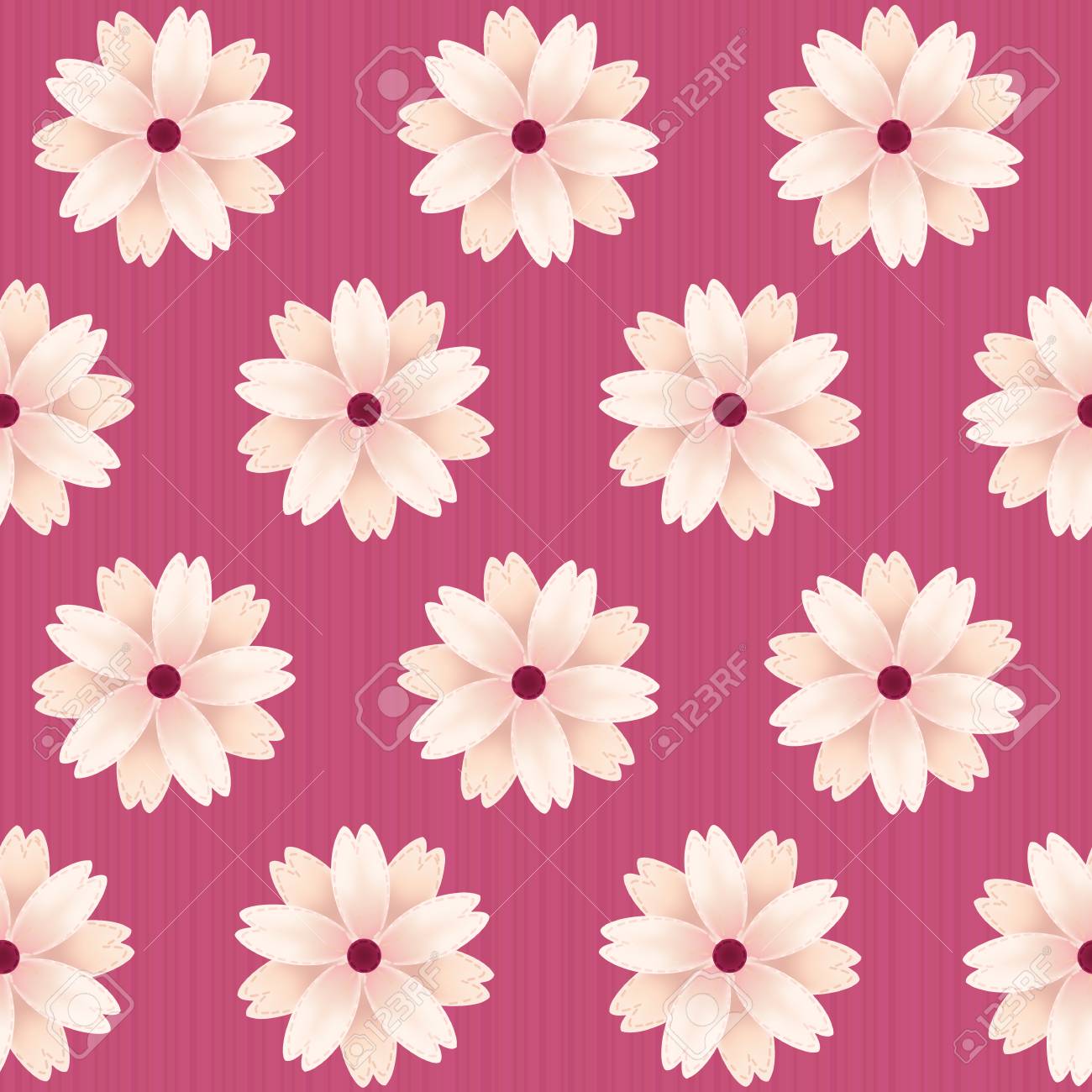 桜が咲く ベクターのシームレスなパターン 桜繊維 花の背景 無限のテクスチャです のイラスト素材 ベクタ Image