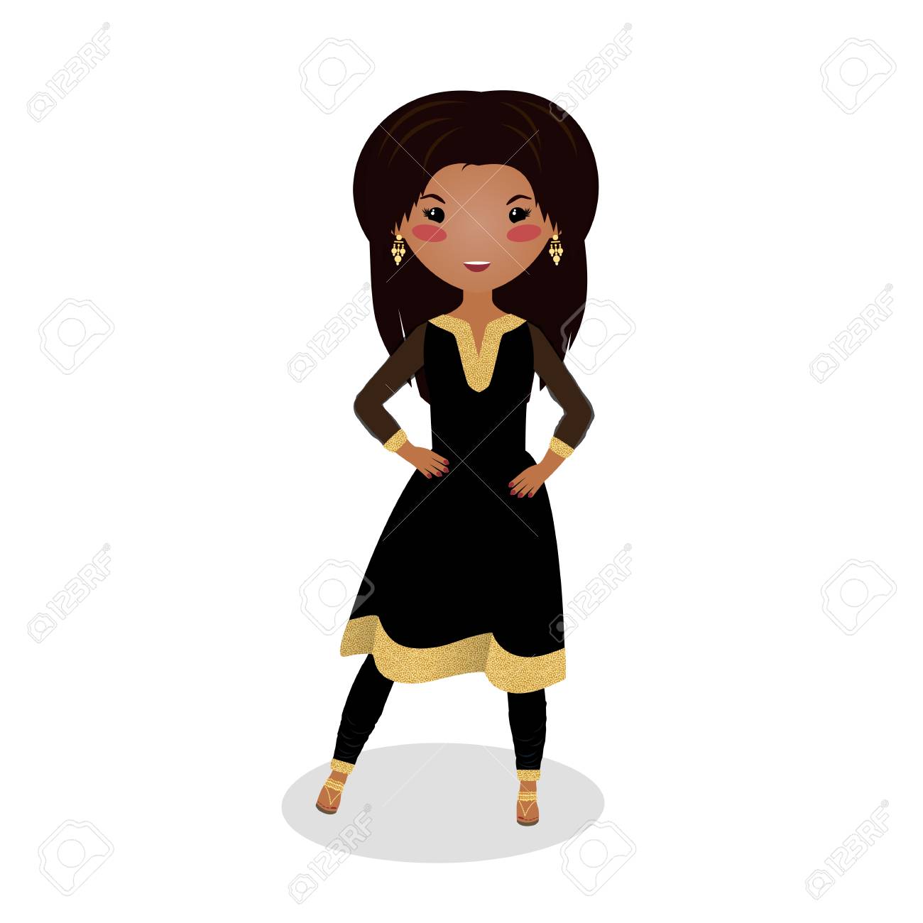 girl in black suit salwar
