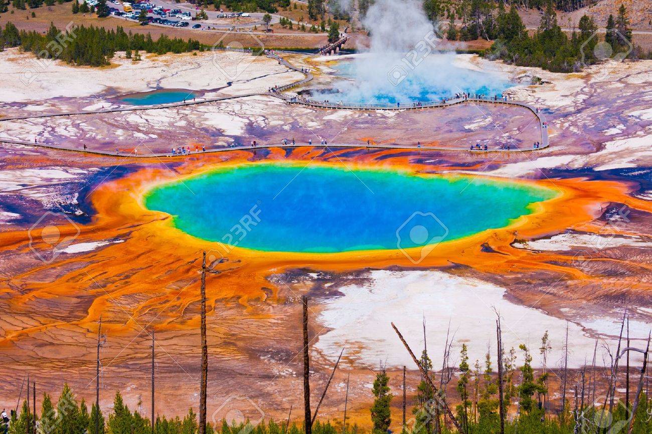 The World Famous Grand Prismatic Spring in Yellowstone National Park - 19161773 The World Famous Grand Prismatic Spring in Yellowstone National Park - 19161773