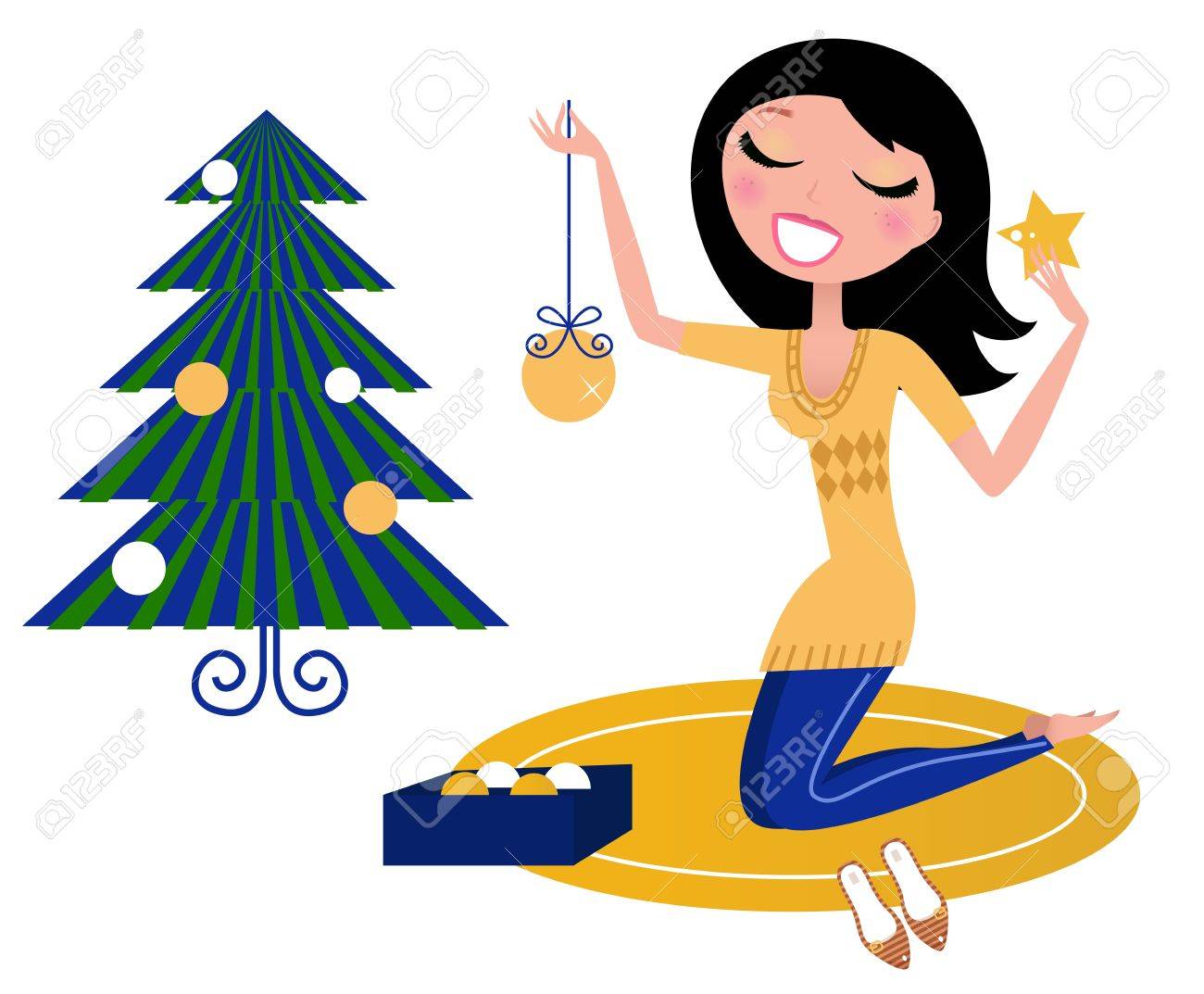 クリスマスの儀式 ハッピー クリスマス ツリーを飾るクリスマス女性の笑みを浮かべてします ベクトル イラスト のイラスト素材 ベクタ Image クリスマスの儀式 ハッピー クリスマス ツリーを飾るクリスマス女性の笑みを浮かべてします ベクトル イラスト のイラスト素材 ベクタ Image