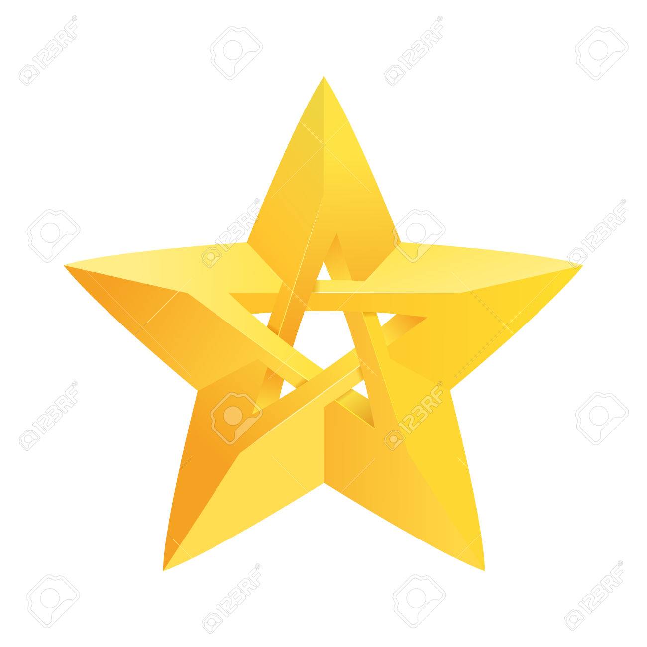 Impossible étoile 3d Pour Votre Projet Icône Ou Logo Illustration Vecteur
