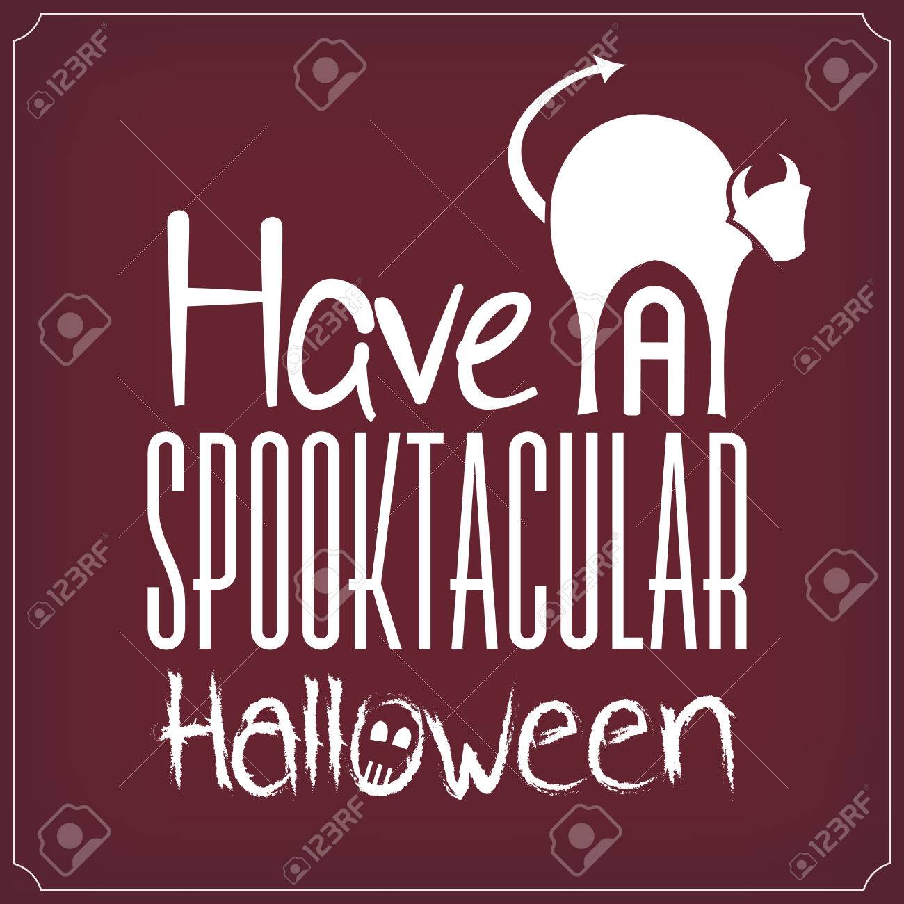 have a spooktacular halloween typographic template royalty free