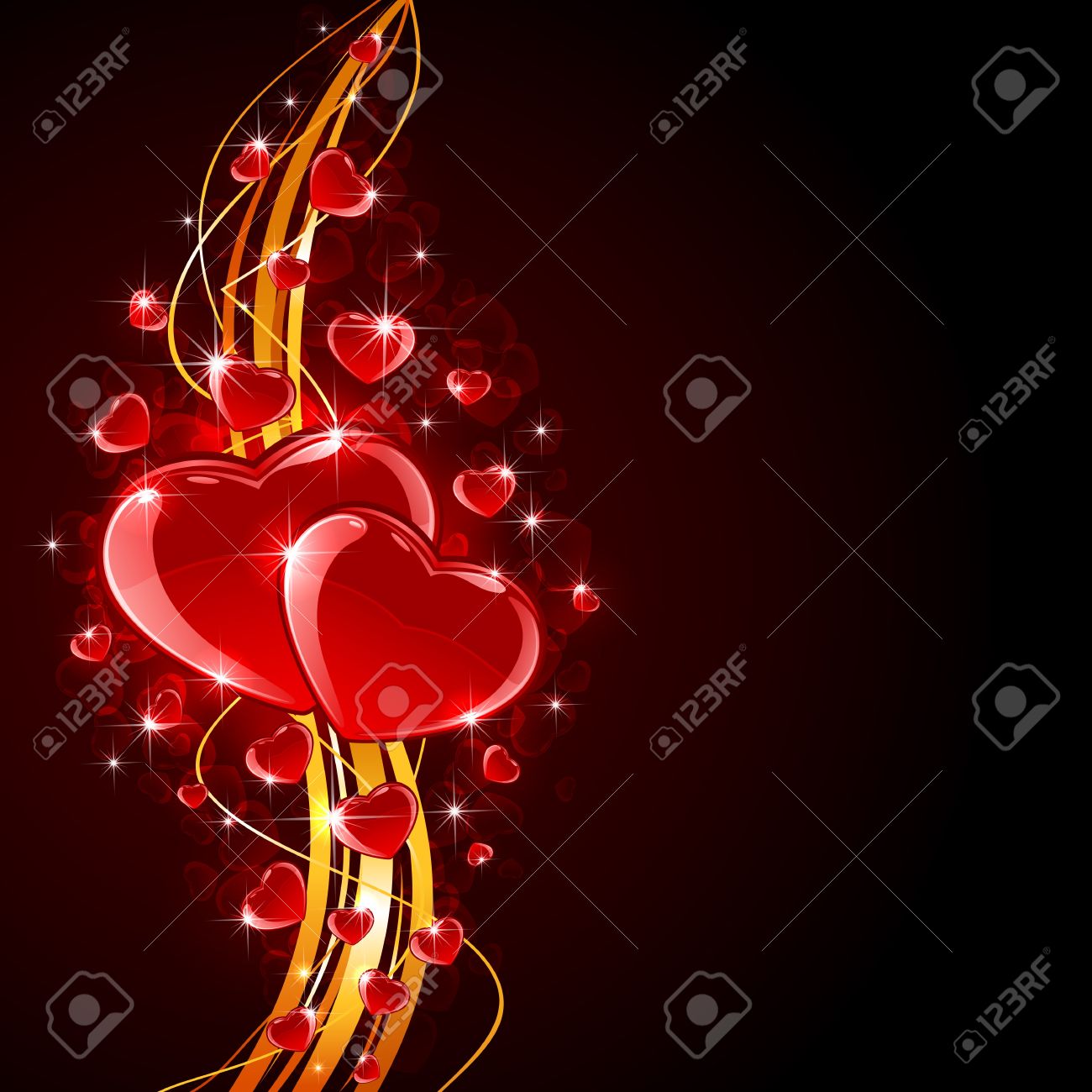 光沢のある心と金色のライン イラスト バレンタイン背景 のイラスト素材 ベクタ Image 光沢のある心と金色のライン イラスト バレンタイン背景 のイラスト素材 ベクタ Image