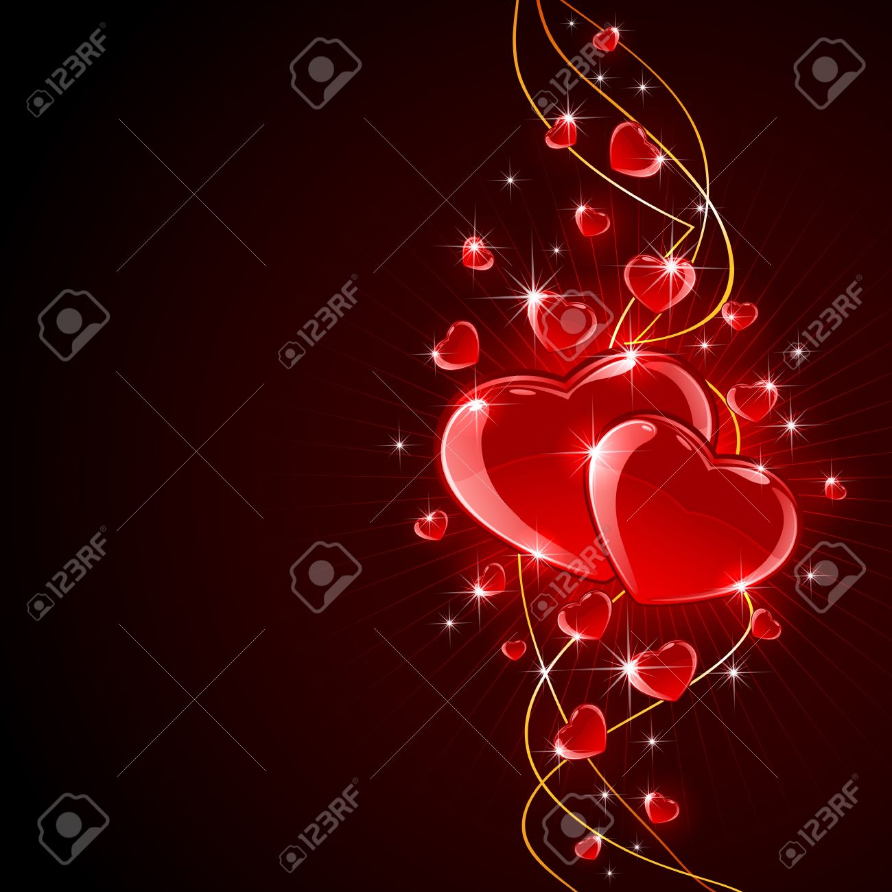 光沢のある心と金色のライン イラスト バレンタイン背景 のイラスト素材 ベクタ Image 光沢のある心と金色のライン イラスト バレンタイン背景 のイラスト素材 ベクタ Image
