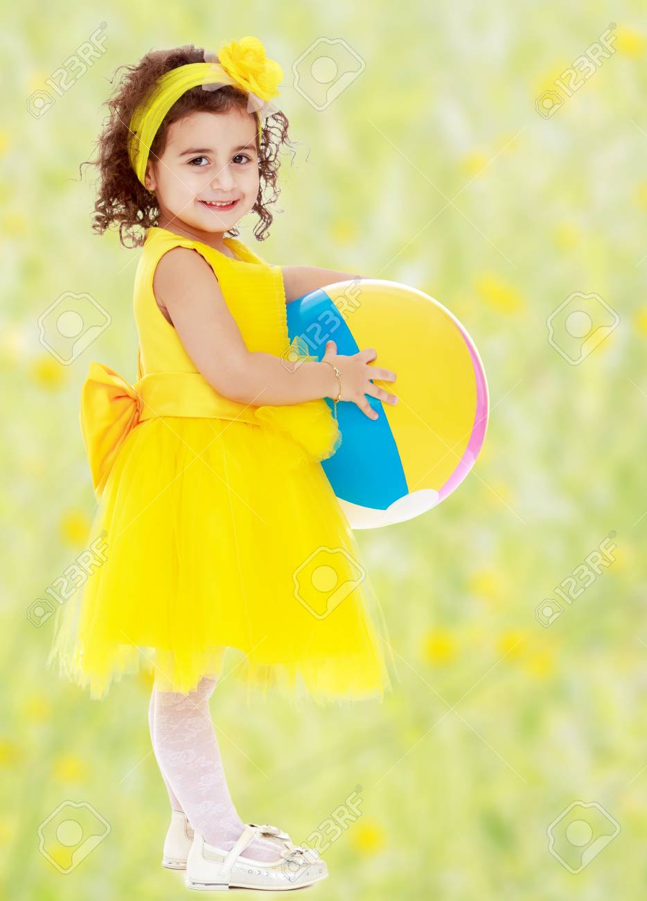 bright yellow dress