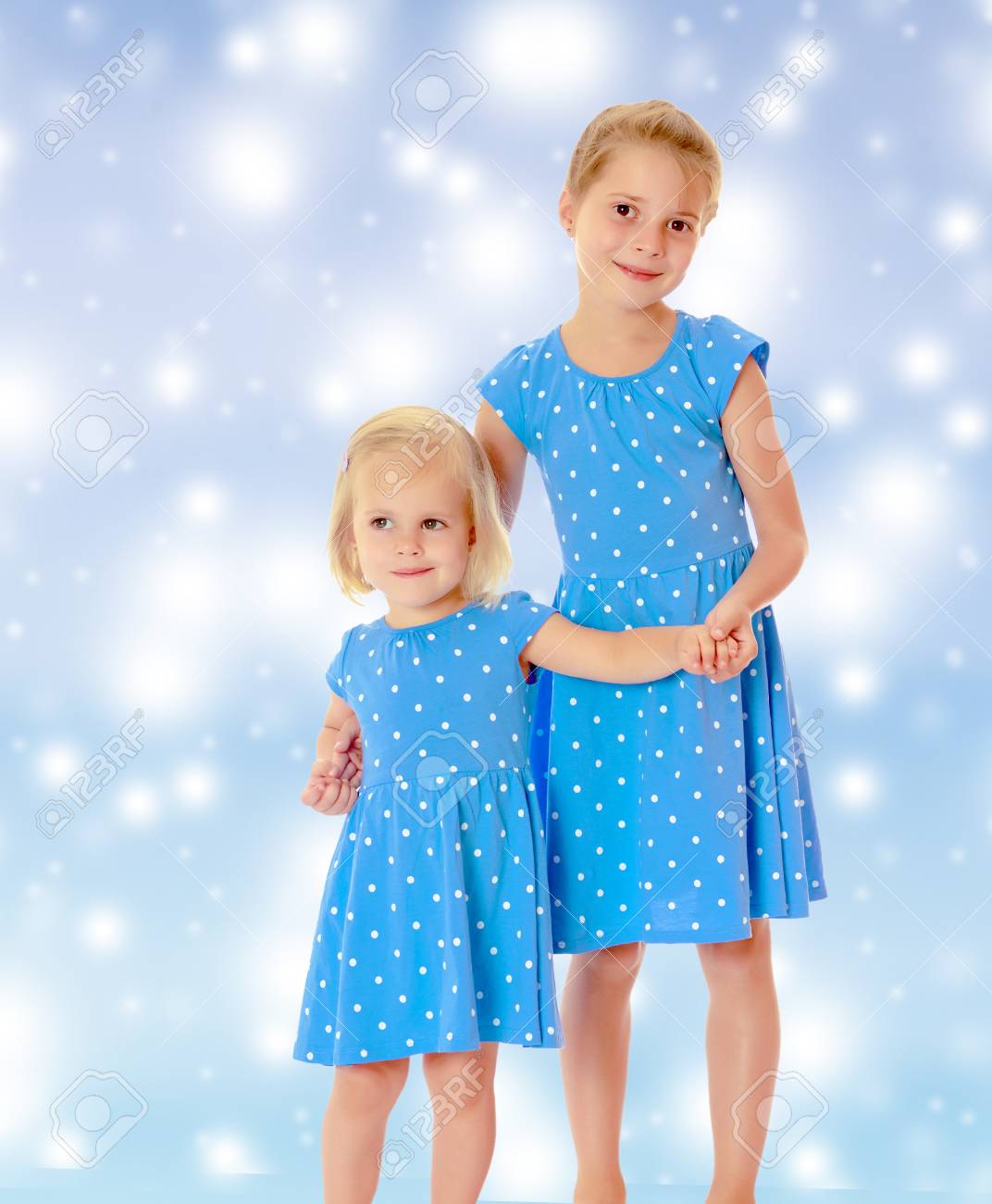 white christmas blue dresses