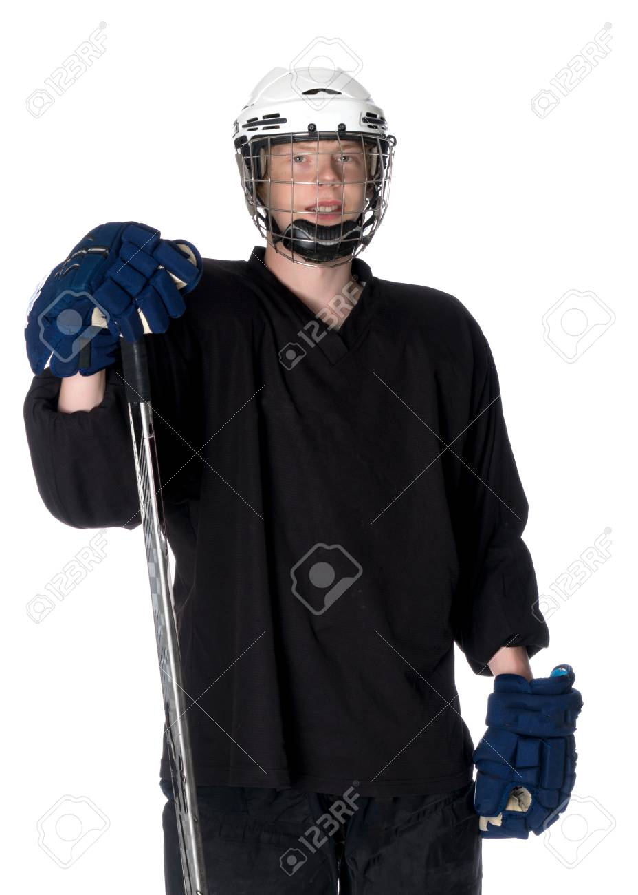 young guy hockey player