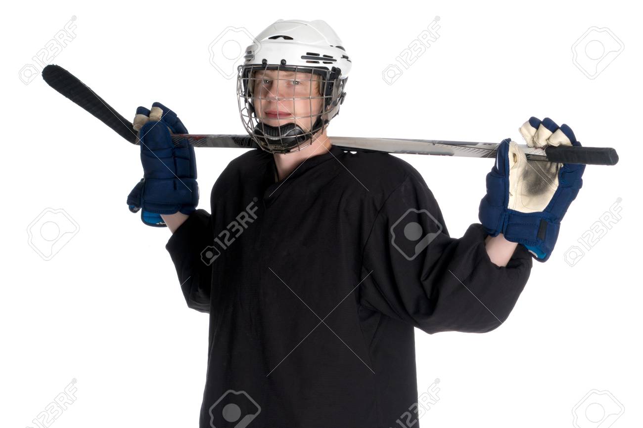young guy hockey player