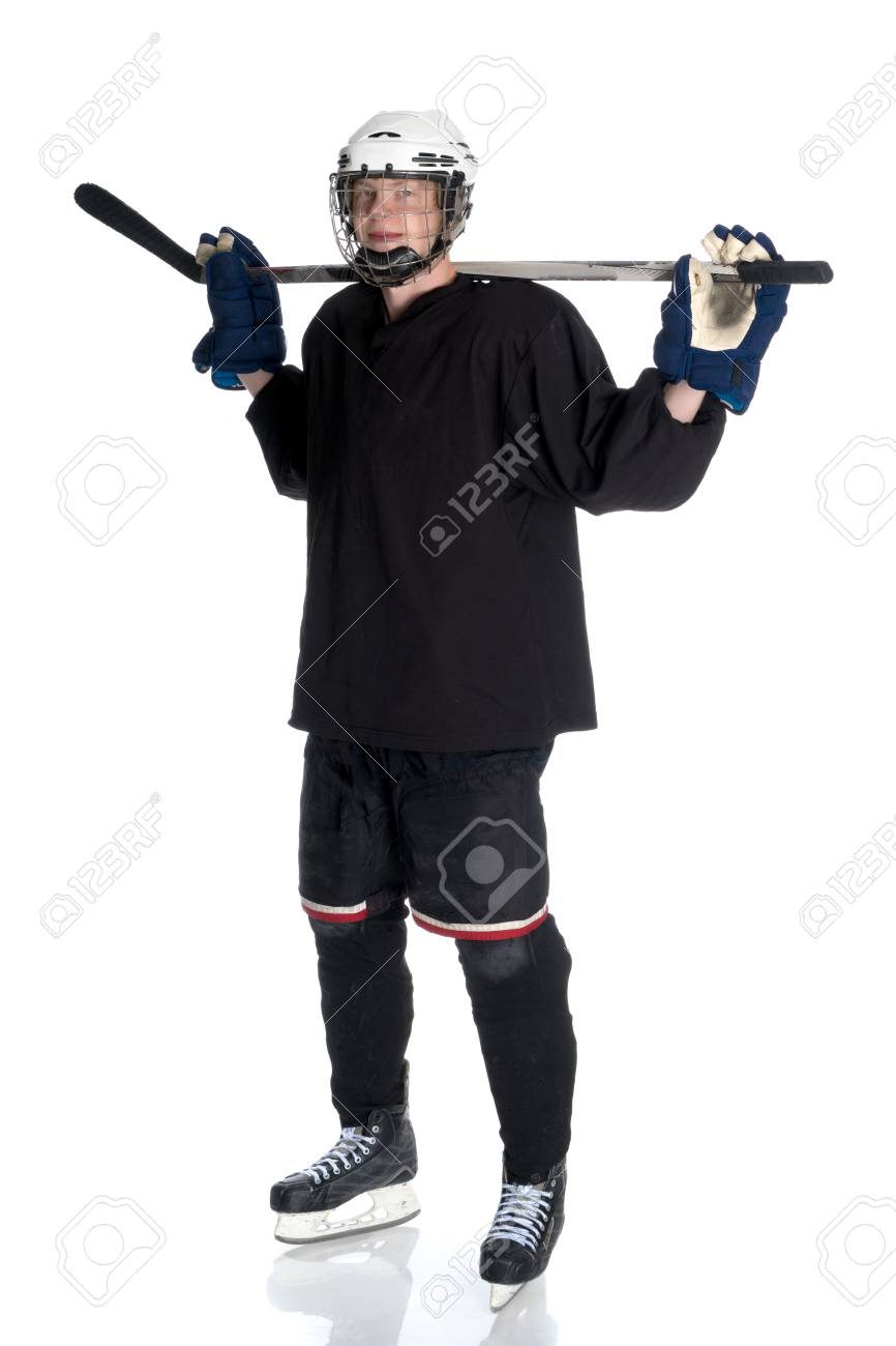 young guy hockey player