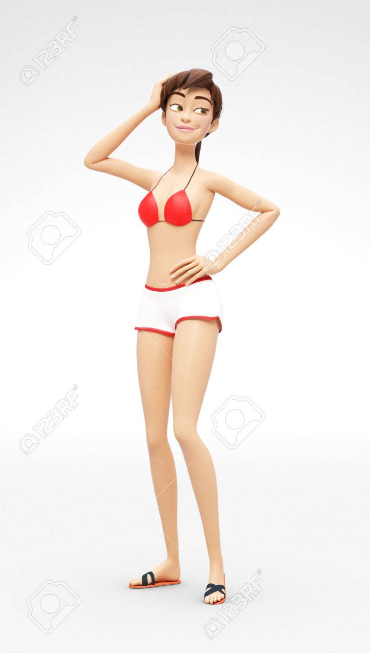 いちゃつく 笑顔 夢のような自信のジェニー 3 D 漫画の女性キャラクター モデル 修正髪とルックスでカジュアルなツーピース水着ビキニ 白いスポット ライトの背景に分離 の写真素材 画像素材 Image いちゃつく 笑顔 夢のような自信のジェニー 3 D 漫画の女性キャラクター モデル 修正髪とルックスでカジュアルなツーピース水着ビキニ 白いスポット ライトの背景に分離 の写真素材 画像素材 Image