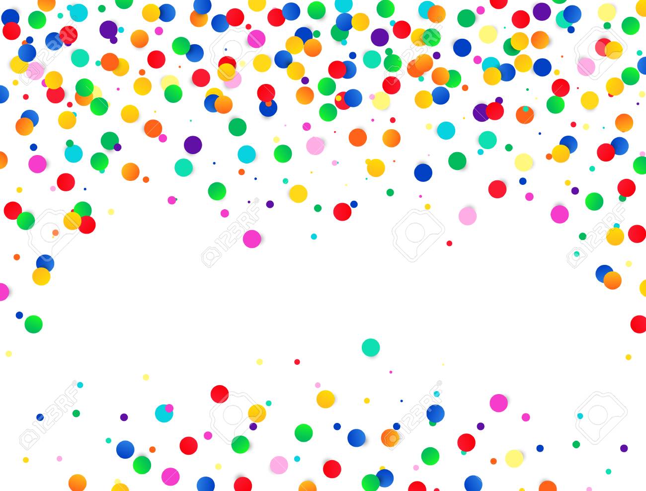 colorful confetti template design royalty free cliparts vectors