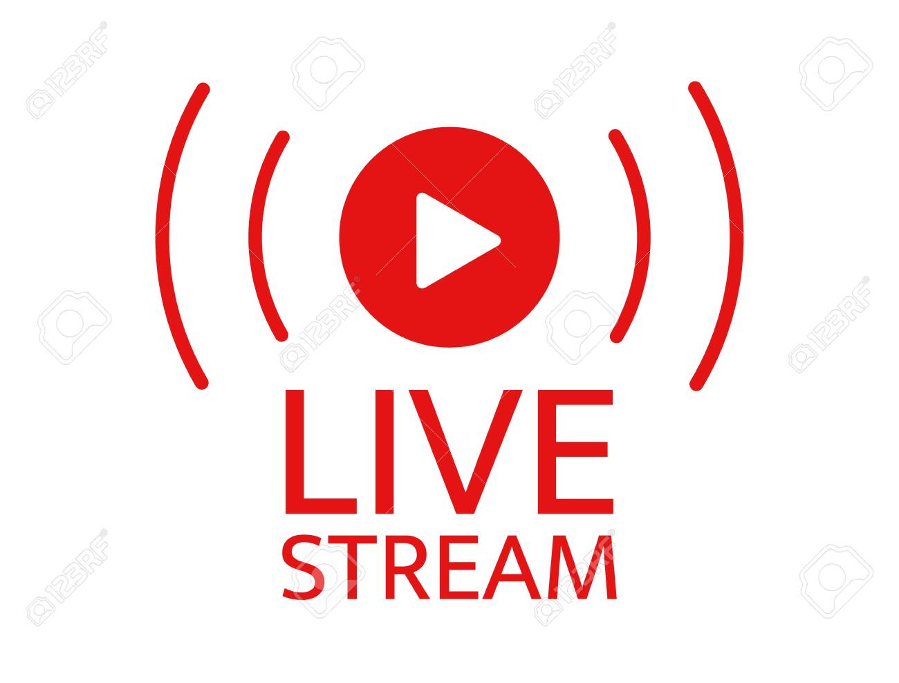 Live Stream Icon Live Streaming Video News Symbol On Transparent Background Social Media Template Broadcasting Online Stream Play Button Social Network Sign Vector Illustration Royalty Free Cliparts Vectors And Stock Illustration Image