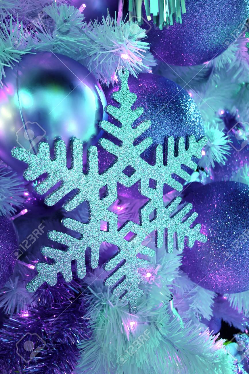 Light Up Glitter Snowflake And Glitter Ball Shaped Christmas Stock Photo Picture And Royalty Free Image Image 91336174