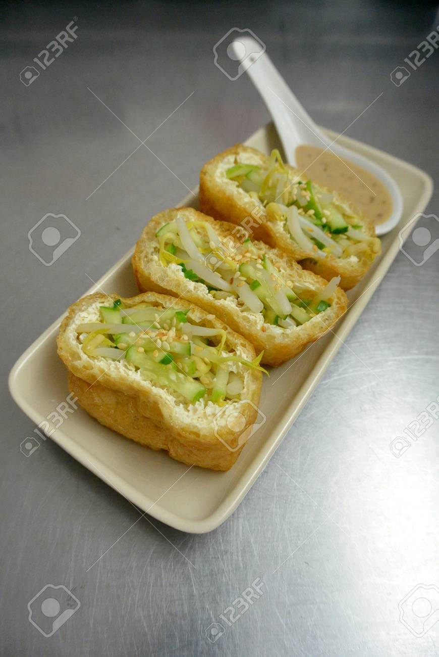 Malaysian Chinese Food Stuffed Tofu