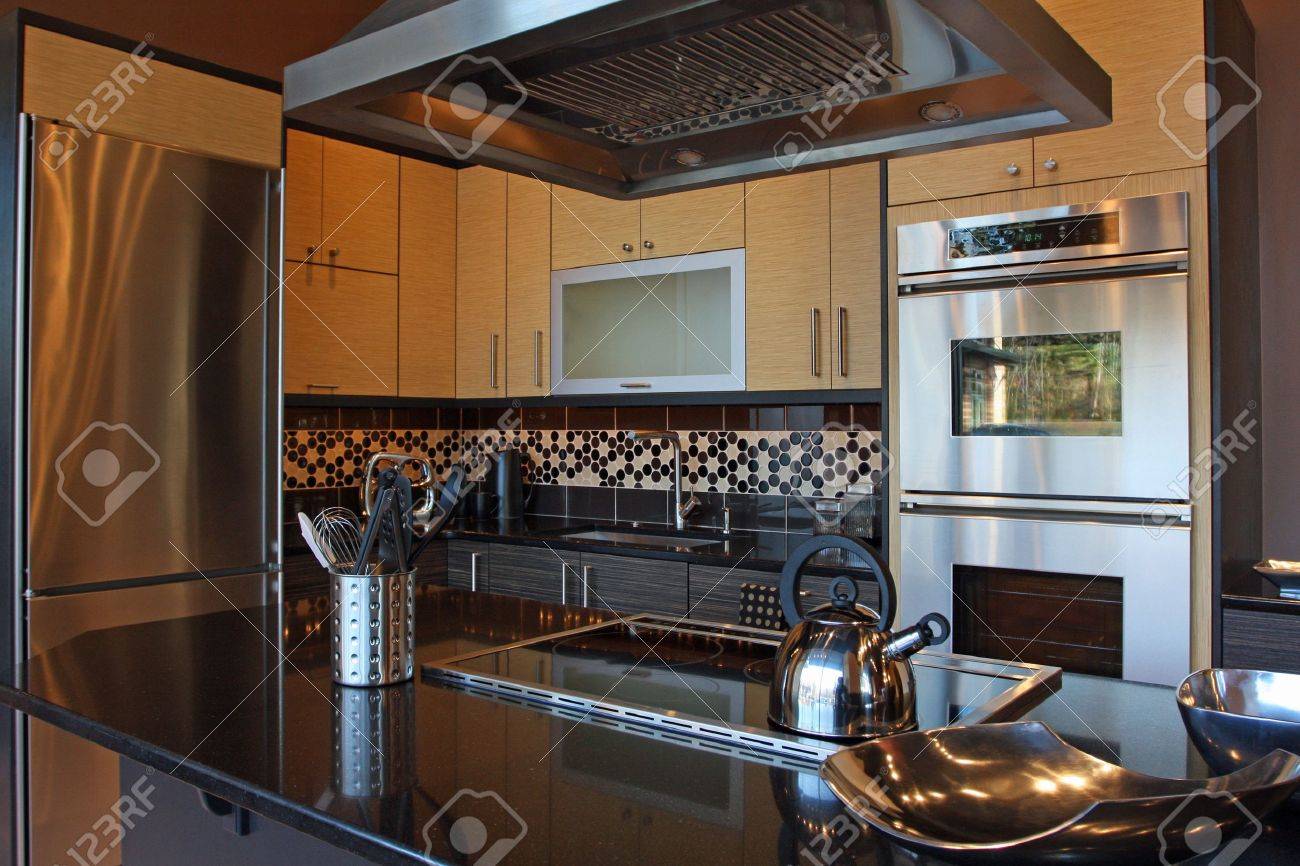 Uncategorized Kitchen Appliances Vancouver modern luxury kitchen with stainless and granite stock photo granite