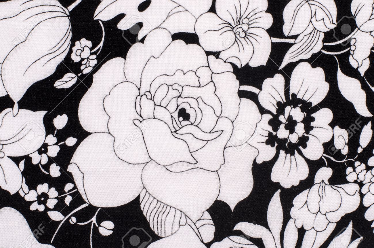 black flower print