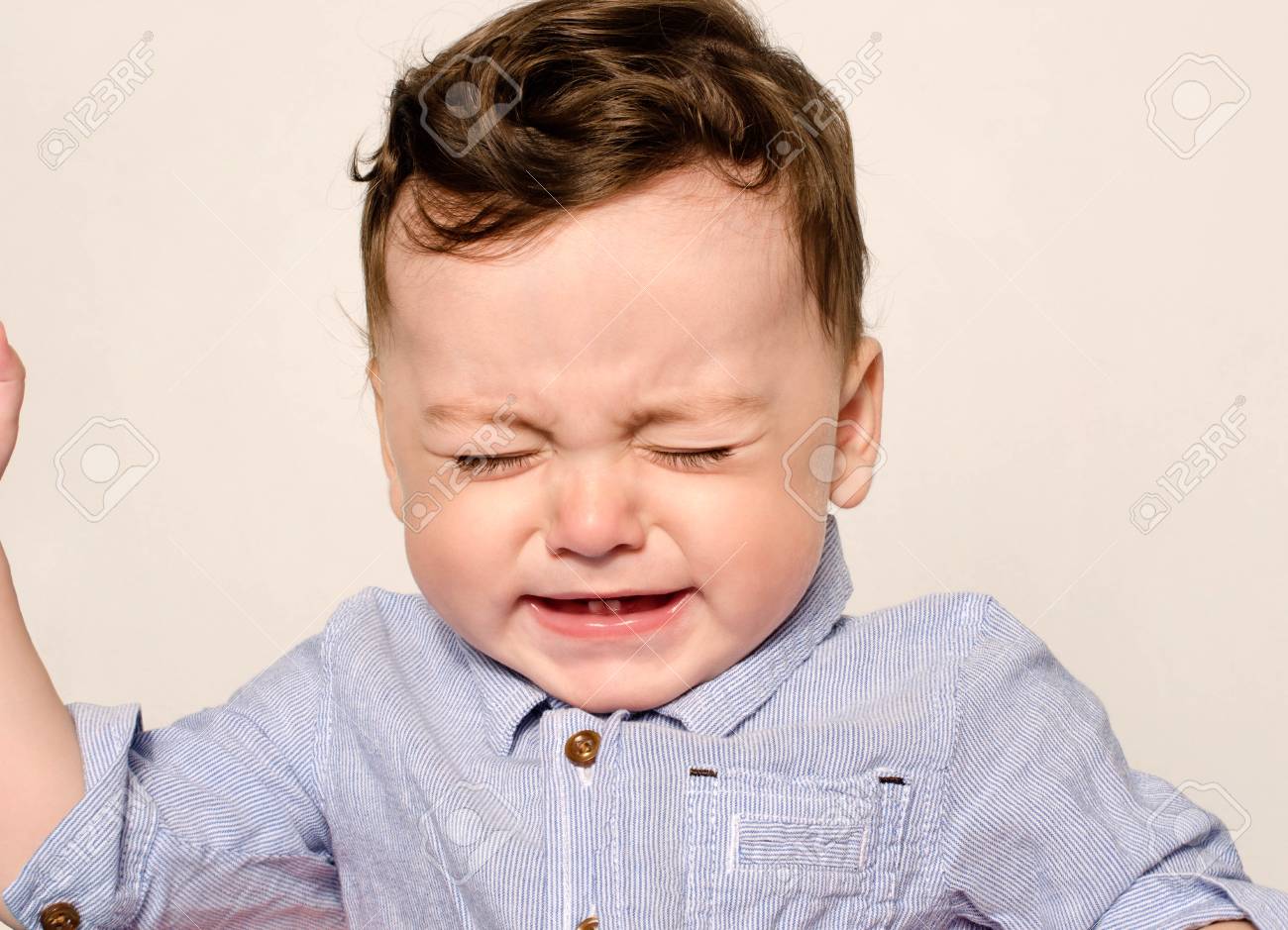 cute baby boy crying