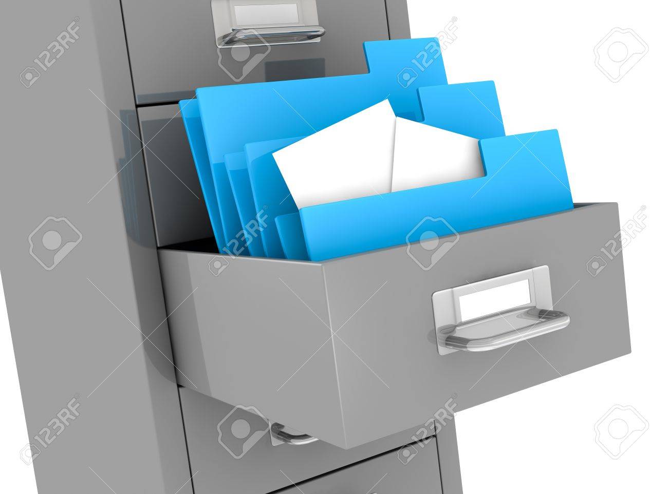 One File Drawer With A Drawer Open And Some Folders With Documents Stock Photo Picture And Royalty Free Image Image 10598686