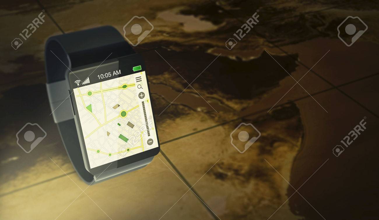 smartwatch with gps map
