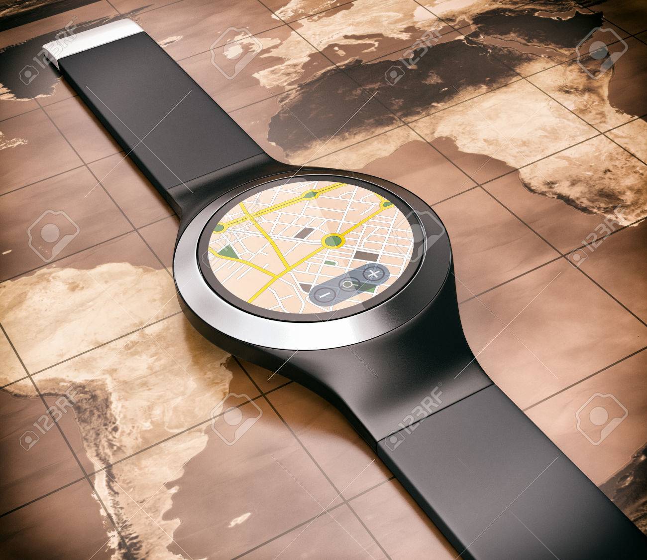 smartwatch with gps map