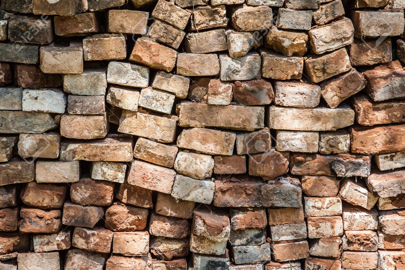 ヴィンテージと使用後煉瓦 泥レンガの背景 の写真素材 画像素材 Image