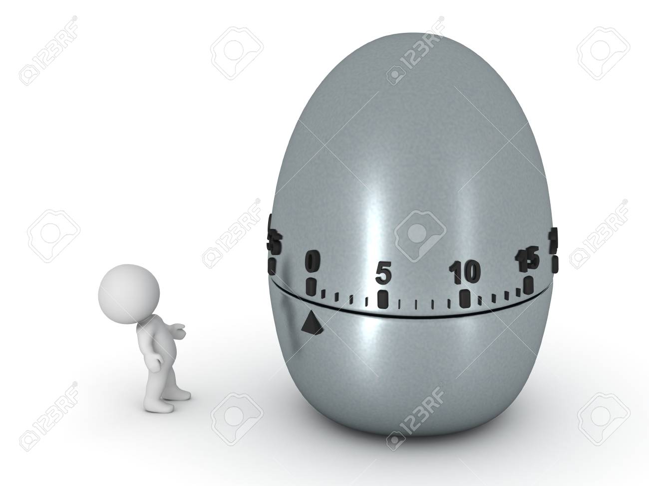 small 3d character and
