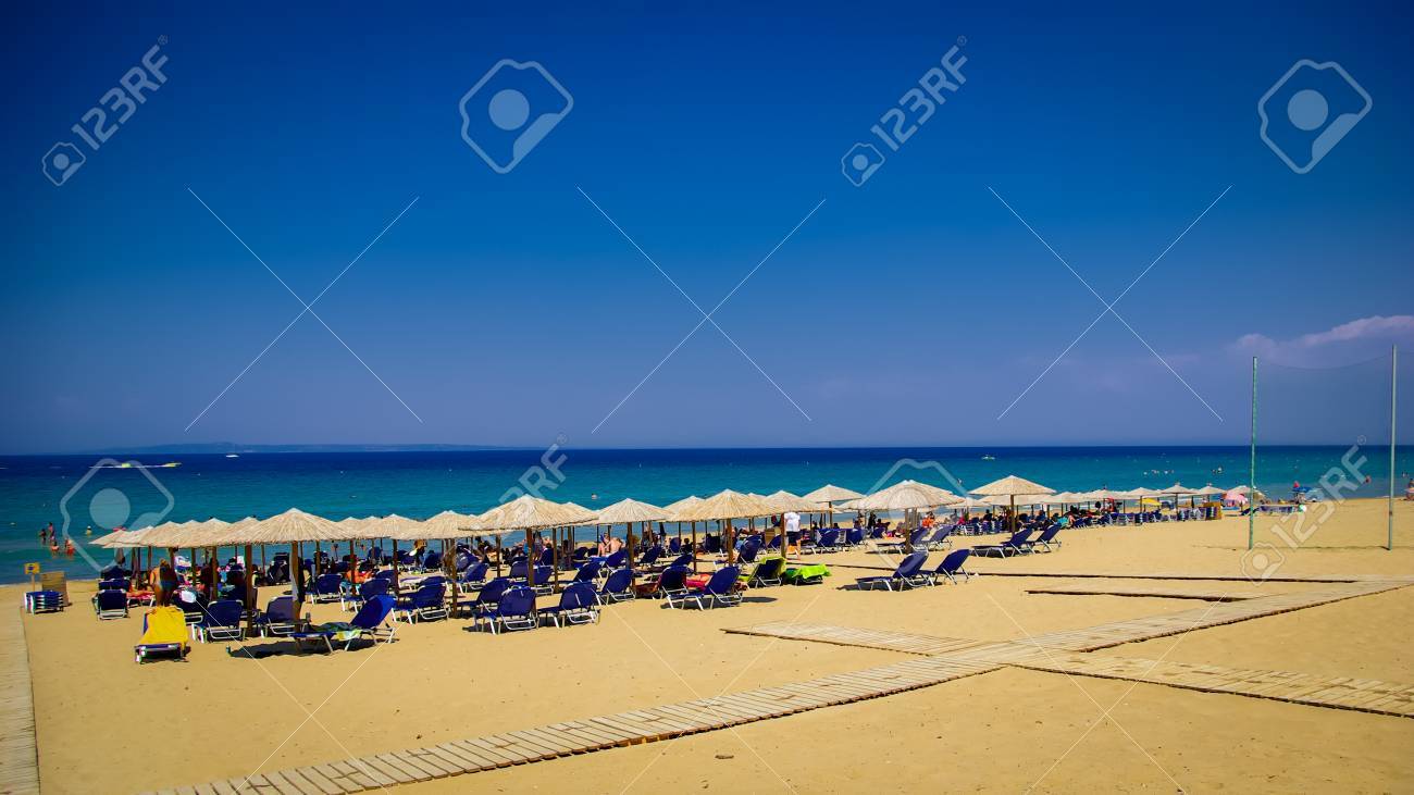 Banana Beach Zakynthos Island Greece Beautiful View Of Banana