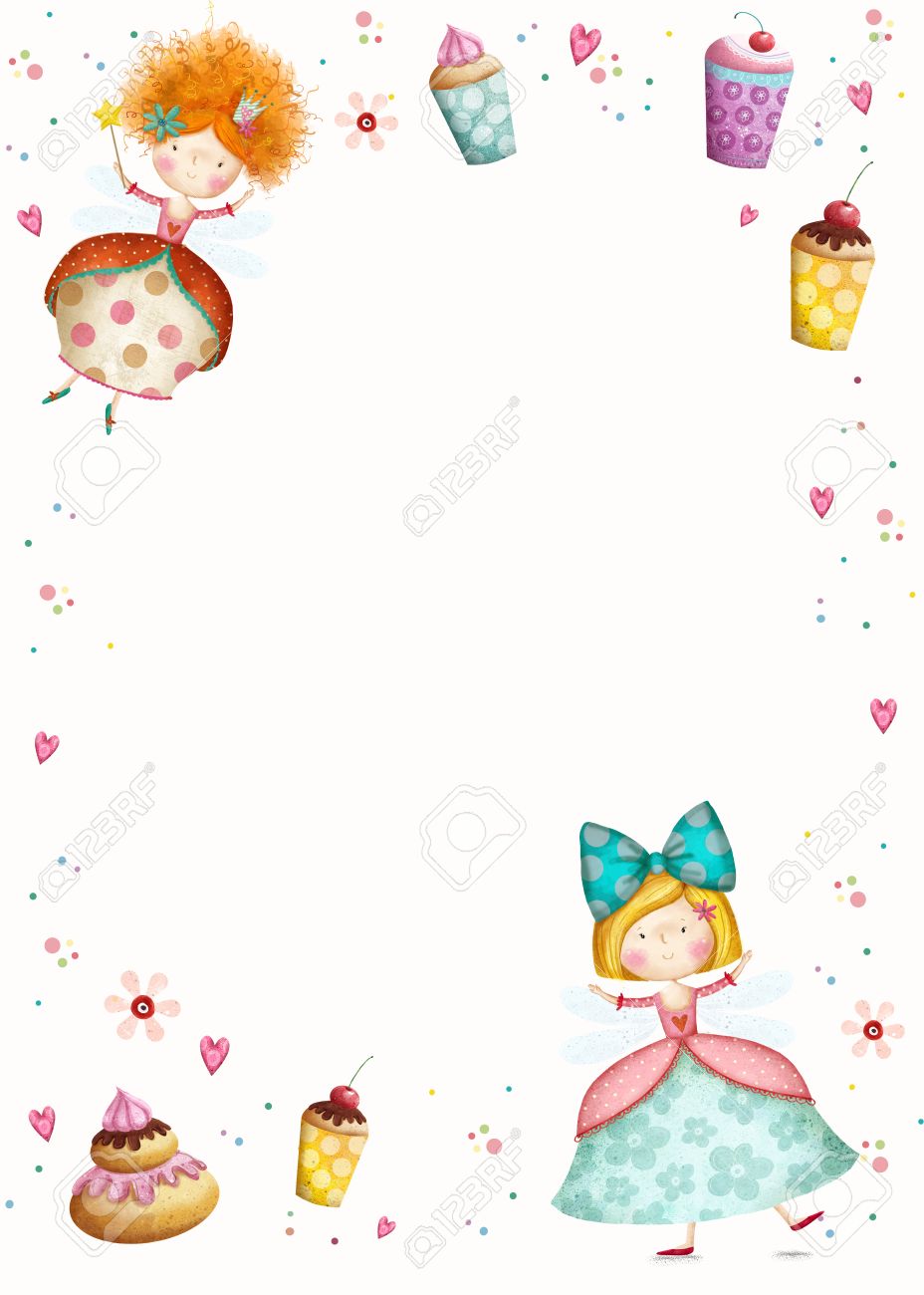 幸せな誕生日 invitation party の招待 カップケーキの花 ハートで