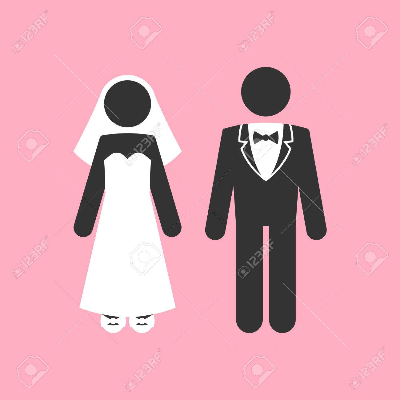 wedding couple marriage invitation template vector stock vector 26764462