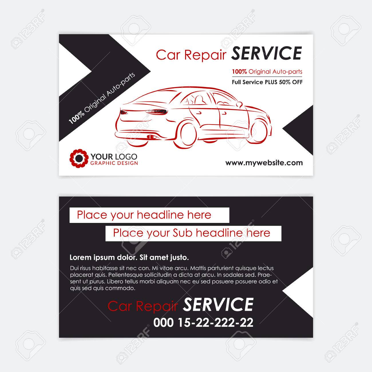 Auto Repair Business Card Template. Create Your Own Business Cards In Automotive Business Card Templates