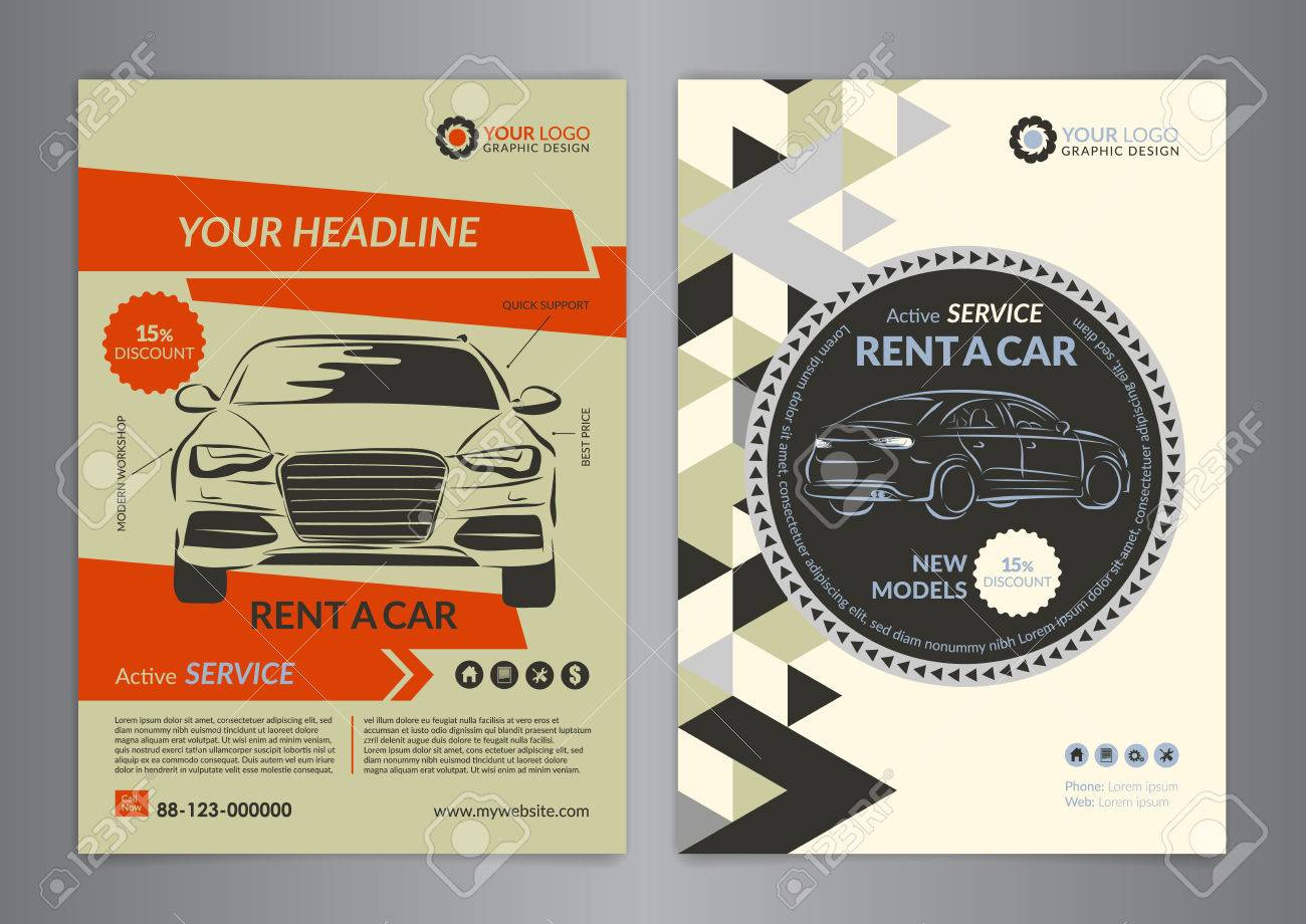 rent a car business flyer template auto service brochure templates auto flyer template