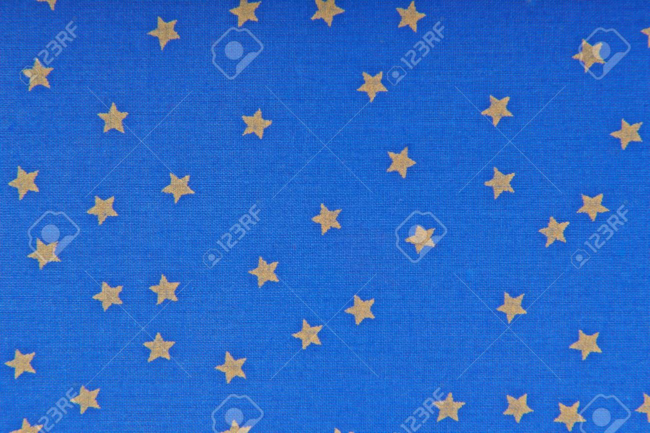 Tissu Bleu Avec Des étoiles Fond De Ciel