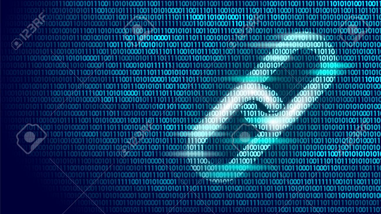 Block Chain Hyperlink Symbol On Binary Code Number Big Data Flow  Information. Cryptocurrency Finance Business Concept Vector Illustration  Background Template Art Royalty Free SVG, Cliparts, Vectors, and Stock  Illustration. Image 93083644.